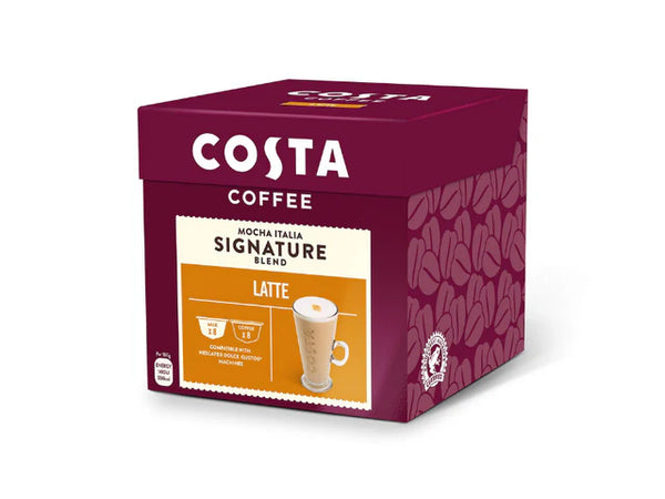 Costa Signature Blend Latte Dolce Gusto Coffee Capsules - 16 Capsules