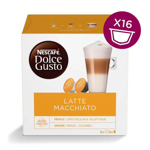 Nescafe Latte Macchiato Dolce Gusto Coffee Capsules - 16 Capsules