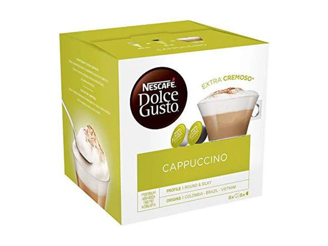 Nescafe Cappuccino Dolce Gusto Coffee Capsules - 16 Capsules - Qahwa & more