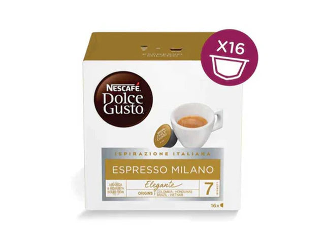 Nescafe Espresso Milano Dolce Gusto Coffee Capsules - 16 Capsules - Qahwa & more