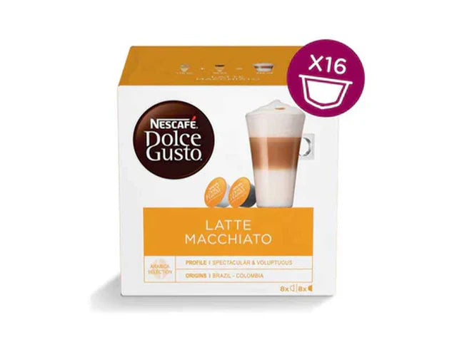 Nescafe Latte Macchiato Dolce Gusto Coffee Capsules - 16 Capsules - Qahwa & more