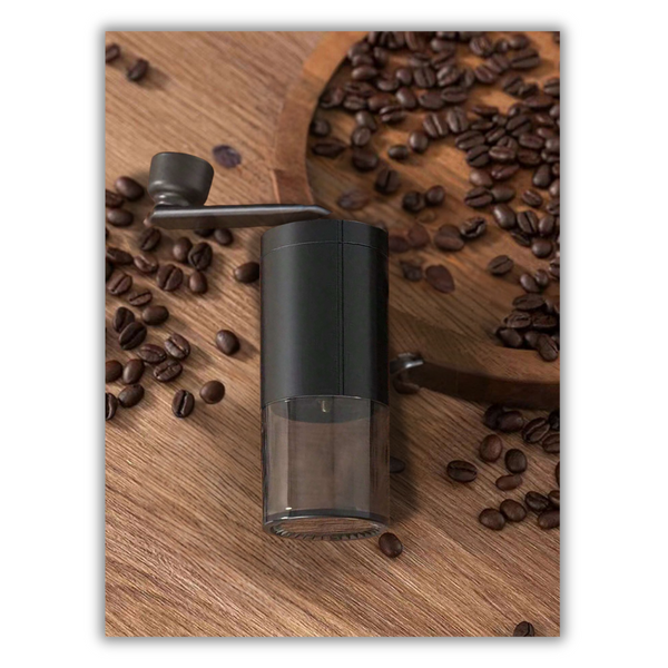 A Portable Hand-Crank Coffee Bean Grinder